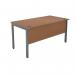 Serrion Rectangular Goal Post Desk 1500x800x730mm Ellmau Beech KF882388 KF882388