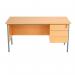 Serrion 4 Leg Desk 3 Drawer Pedestal 1500x750x725mm Ellmau Beech KF882389 KF882389