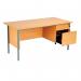 Serrion 4 Leg Desk 2 Drawer Pedestal 1500x750x725mm Ellmau Beech KF882390 KF882390