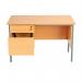 Serrion 4 Leg Desk 2 Drawer Pedestal 1200x750x725mm Ellmau Beech KF882391 KF882391