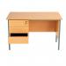 Serrion 4 Leg Desk 3 Drawer Pedestal 1200x750x725mm Ellmau Beech KF882394 KF882394