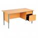 Serrion 4 Leg Desk 2 Drawer Pedestal1800x750x725mm Ellmau Beech KF882396 KF882396