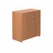 This photograph showcases a Serrion desk high cupboard from the Premium collection. The cupboard is 750x400x800mm and made of Ellmau Beech. The rich wood grain adds warmth to the room, while the sleek design and spacious interior provide practical storage solutions.
