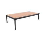 Jemini T-Table Multipurpose Classroom Table 1200x600x460mm Flat Pack Beech/Black KF882414 KF882414