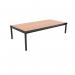 Jemini T-Table Multipurpose Classroom Table 1200x600x460mm Flat Pack BeechBlack KF882414 KF882414