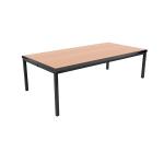 Jemini T-Table Multipurpose Classroom Table 1200x600x530mm Flat Pack Beech/Black KF882416 KF882416