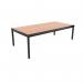 Jemini T-Table Multipurpose Classroom Table 1200x600x530mm Flat Pack BeechBlack KF882416 KF882416