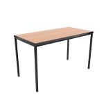 Jemini Titan Multipurpose Classroom Table 1200x600x760mm Beech/Black KF882424 KF882424