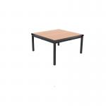 Jemini T-Table Multipurpose Classroom Table 600x600x460mm Flat Pack BeechBlack KF882426 KF882426