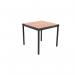 Jemini Titan Multipurpose Classroom Table 600x600x590mm BeechBlack KF882430 KF882430