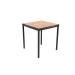 Jemini Titan Multipurpose Classroom Table 600x600x640mm Beech/Black KF882432 KF882432