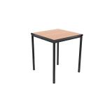 Jemini Titan Multipurpose Classroom Table 600x600x710mm Beech/Black KF882434 KF882434