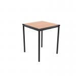 Jemini Titan Multipurpose Classroom Table 600x600x760mm BeechBlack KF882436 KF882436