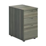 First Desk High Pedestal 3 Drawer 600mm Deep Grey Oak FRTESDHP3GO KF90180