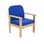 FF First Wooden Reception Armchair Blue OF0310RB KF90249