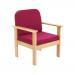 FF First Wooden Reception Armchair Claret OF0310CL