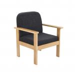 FF First Wooden Reception Armchair Charcoal OF0310CH KF90251