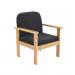 FF First Wooden Reception Armchair Charcoal OF0310CH
