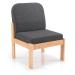 FF First Wooden Reception Side Chair Charcoal OF0309CH