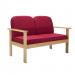 FF First Wooden Reception 2P Sofa Claret OF0313CL