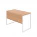 Jemini Soho Square Leg Desk 1200x600x770mm Beech/White KF90487 KF90487
