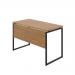 Jemini Soho Square Leg Desk 1200x600x770mm Oak/Black Leg KF90490 KF90490