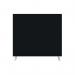 Jemini Floor Standing Screen 1400x25x1200mm Black KF90495 KF90495