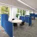 Jemini Floor Standing Screen 1400x25x1200mm Black KF90495 KF90495