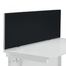 VOW Jemini Straight Desk Mounted Screen 1400x25x400mm Black KF90502 KF90502