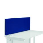 Jemini Straight Desk Screen 1400x25x400mm Blue with White Trim KF90503 KF90503