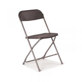 Titan Straight Back Folding Chair 445x460x870mm Charcoal KF90528 KF90528