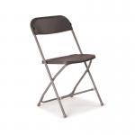 Flat Back Titan Straight Back Folding Chair 445x460x870mm Charcoal KF90528 KF90528