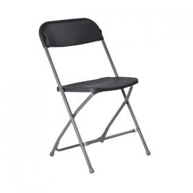Titan Straight Back Folding Chair 445x460x870mm Charcoal KF90528 KF90528