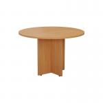 Jemini Round Meeting Table 1100x1100x730mm Beech KF90685 KF90685