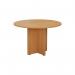 Jemini Round Meeting Table 1100x1100x730mm Beech KF90685 KF90685