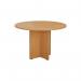 Jemini Round Meeting Table 1100x1100x730mm Beech KF90685 KF90685