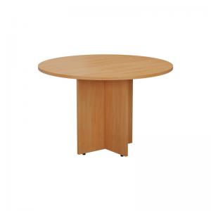 VOW Jemini Round Meeting Table 1100x1100x730mm Beech KF90685 KF90685
