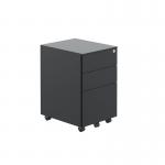 Jemini Contract 3 Drawer Mobile Desk Pedestal 380x470x615 Black KF90689 KF90689