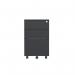 Jemini Contract 3 Drawer Mobile Desk Pedestal 380x470x615 Black KF90689 KF90689