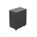 Jemini Contract Steel 3 Drawer Mobile Pedestal Slimline 300x470x615mm Black KF90691 KF90691