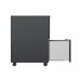 Jemini Contract Steel 3 Drawer Mobile Pedestal Slimline 300x470x615mm Black KF90691 KF90691