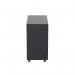 Jemini Contract Steel 3 Drawer Mobile Pedestal Slimline 300x470x615mm Black KF90691 KF90691