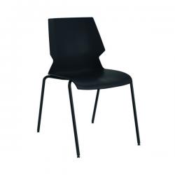 Cheap Stationery Supply of Jemini Uni 4 Leg Chair 530x570x855mm Black/Grey KF90710 Office Statationery