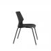 Jemini Uni 4 Leg Chair 530x570x855mm Black/Grey KF90710 KF90710