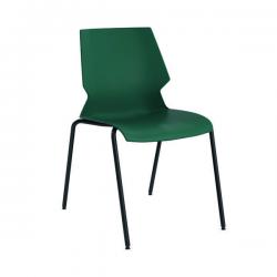 Cheap Stationery Supply of Jemini Uni 4 Leg Chair 530x570x855mm Green/Grey KF90712 KF90712 Office Statationery