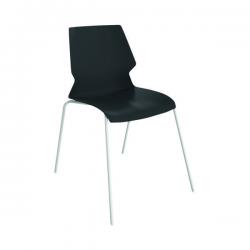 Cheap Stationery Supply of Jemini Uni 4 Leg Chair 530x570x855mm Black/White KF90714 Office Statationery