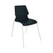 Jemini Uni 4 Leg Chair 530x570x855mm Black/White KF90714