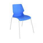 Jemini Uni 4 Leg Chair 530x570x855mm Blue/White KF90715 KF90715