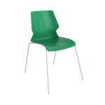 Jemini Uni 4 Leg Chair 530x570x855mm Green/White KF90716 KF90716