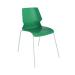 Jemini Uni 4 Leg Chair 530x570x855mm Green/White KF90716